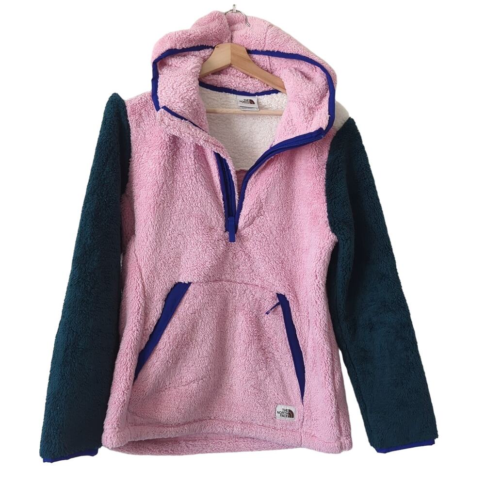 North Face Women's Campshire Pullover Hoodie 2.0 Sherpa Fleece Colorblock Medium
